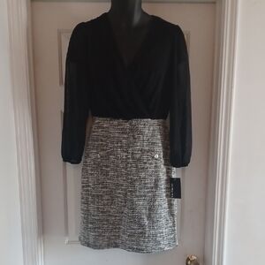 Enfocus Studio Black and Gray Dress